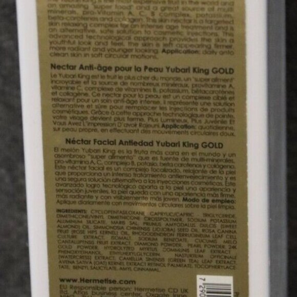 HERMETISE YUBARI KING AGE DEFYING SKIN NECTAR-1.7 fl oz / 50 ml-BRAND NEW-SEALED - Picture 5 of 10